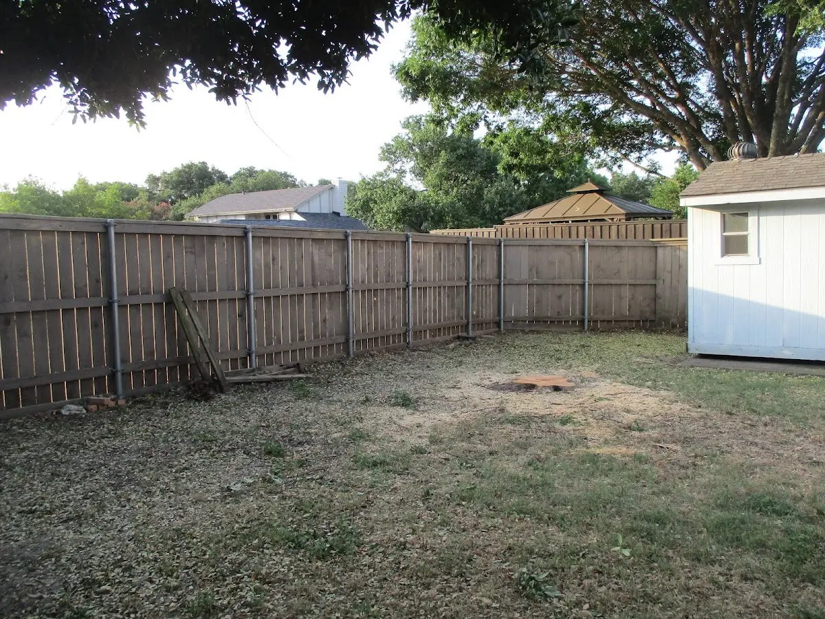 Cleared yard after professional tree removal in Hillburn